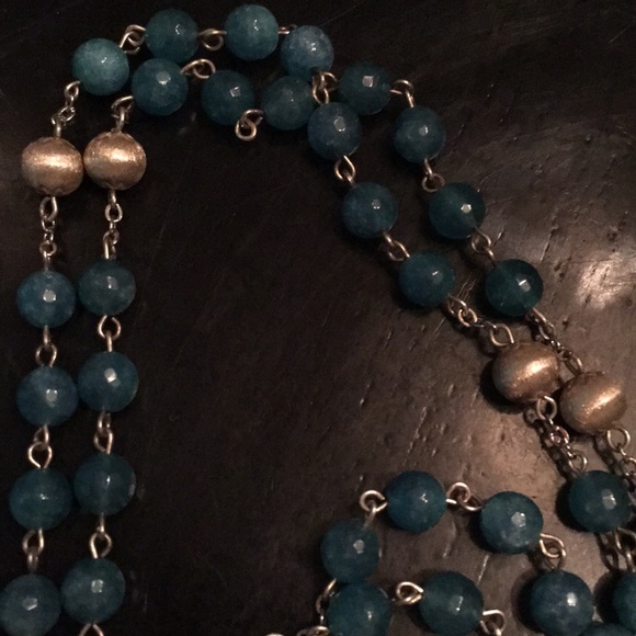 ❤️ 💗 Blue/Silver Glass  Beads Rosary - Picture 4 of 7